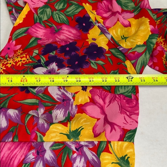 Rixo Target Pink Floral Open Back Cascade Ruffle Dress Womens Plus Size 20W/22W - Picture 8 of 14